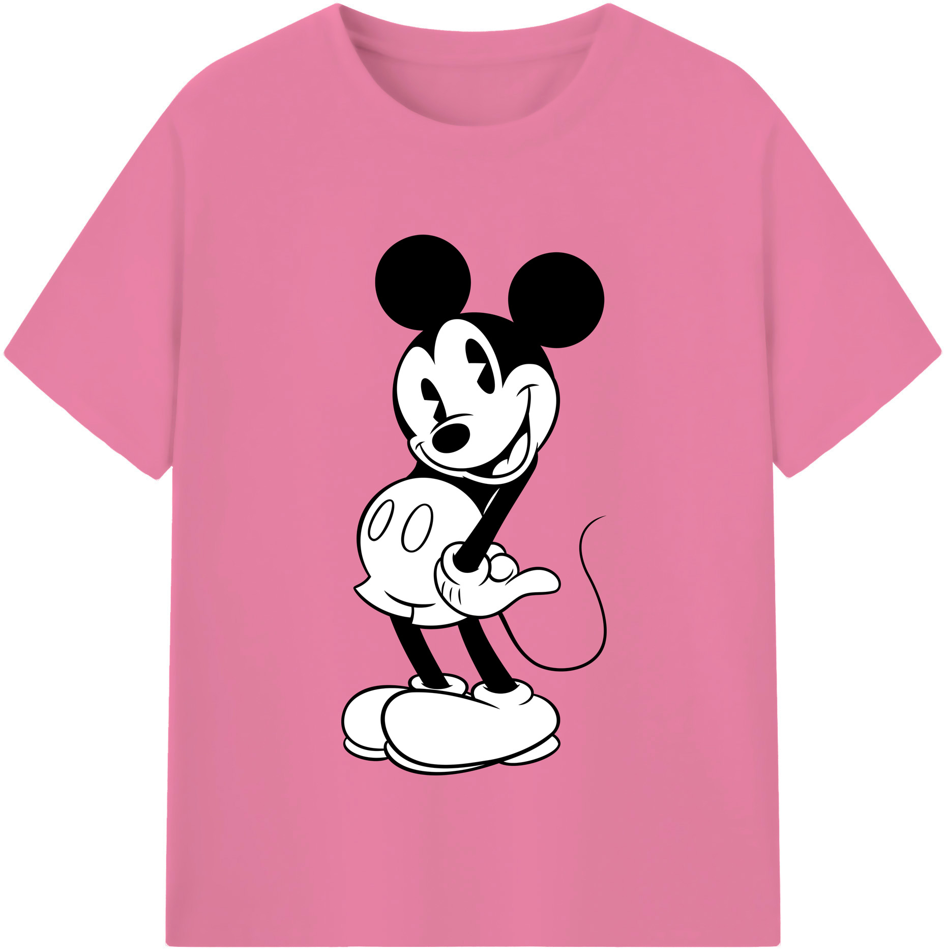 （画像用） ミッキーマウス Mickey Mouse 綿100％半袖Tシャツ（フロントプリント）